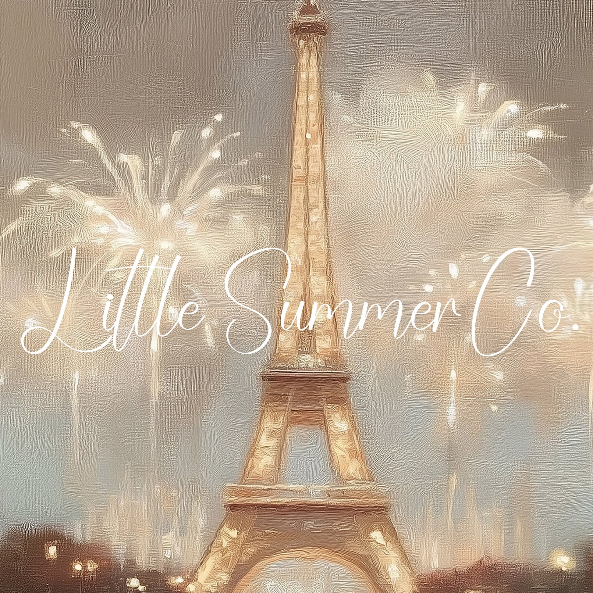 Eiffel Tower Fireworks Frame TV Art displayed on a TV
