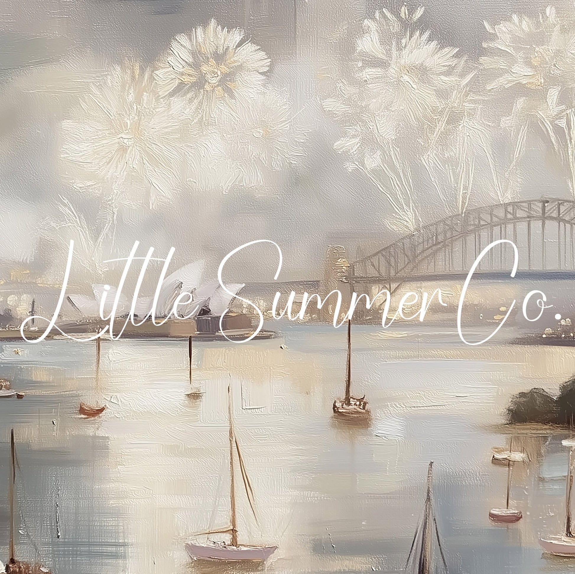 Sydney Harbour Fireworks Celebration Frame TV Art displayed on a TV