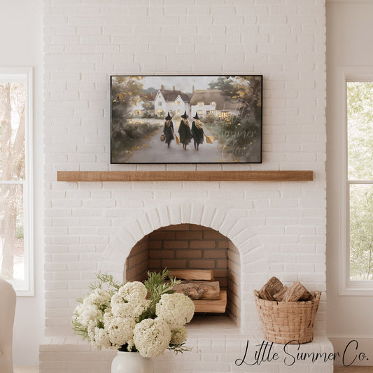 Three Witches Frame TV Art displayed on a TV