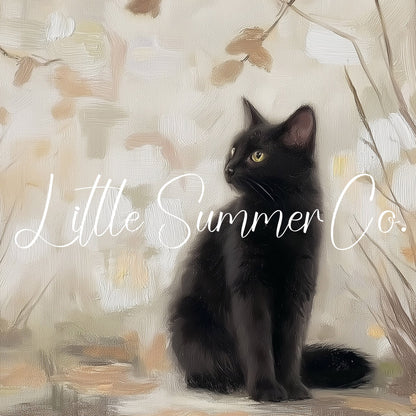 Black Cat Frame TV Art displayed on a TV