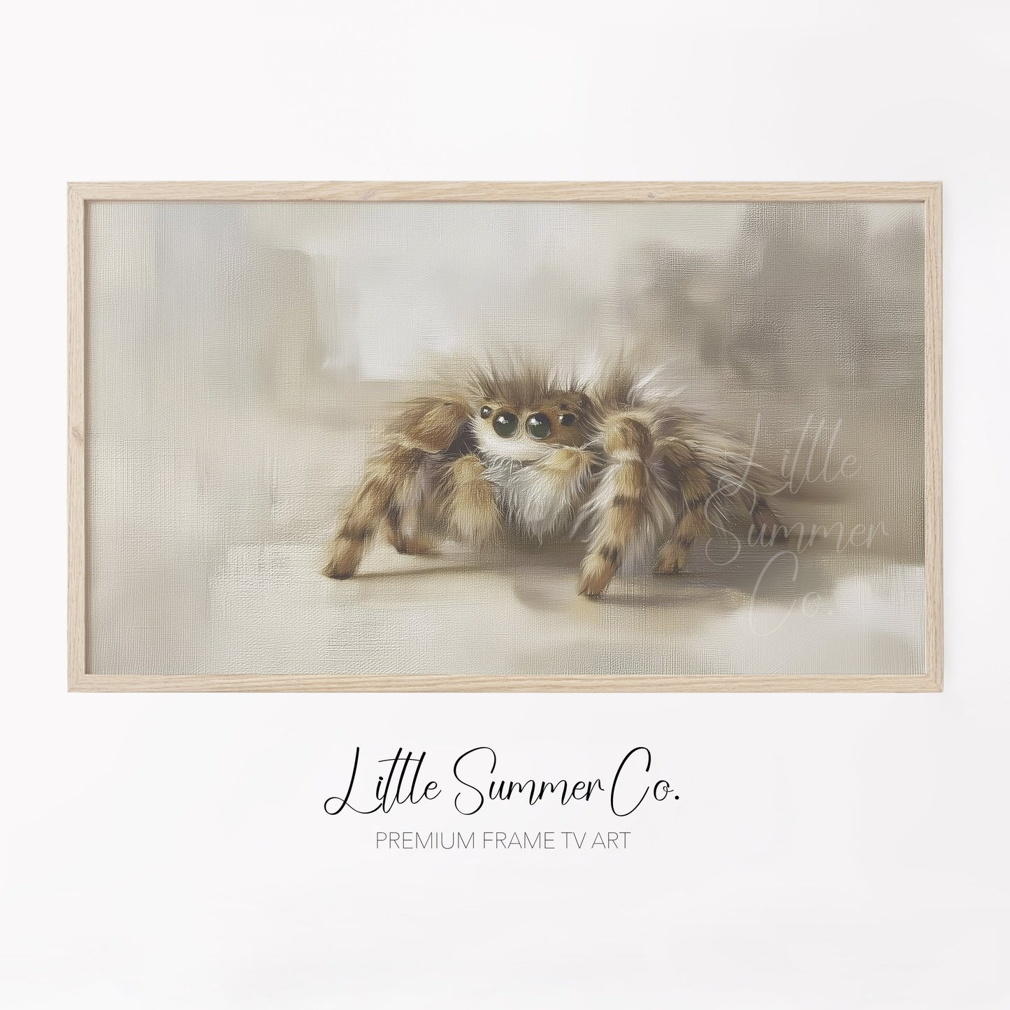 Jumping Spider Frame TV Art displayed on a TV