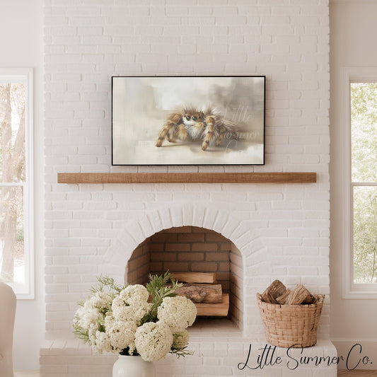 Jumping Spider Frame TV Art displayed on a TV