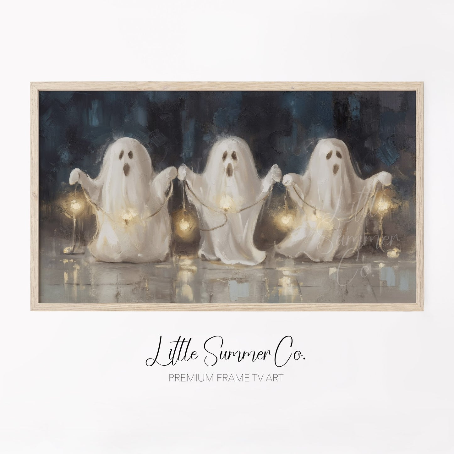 Ghost Lanterns Frame TV Art displayed on a TV