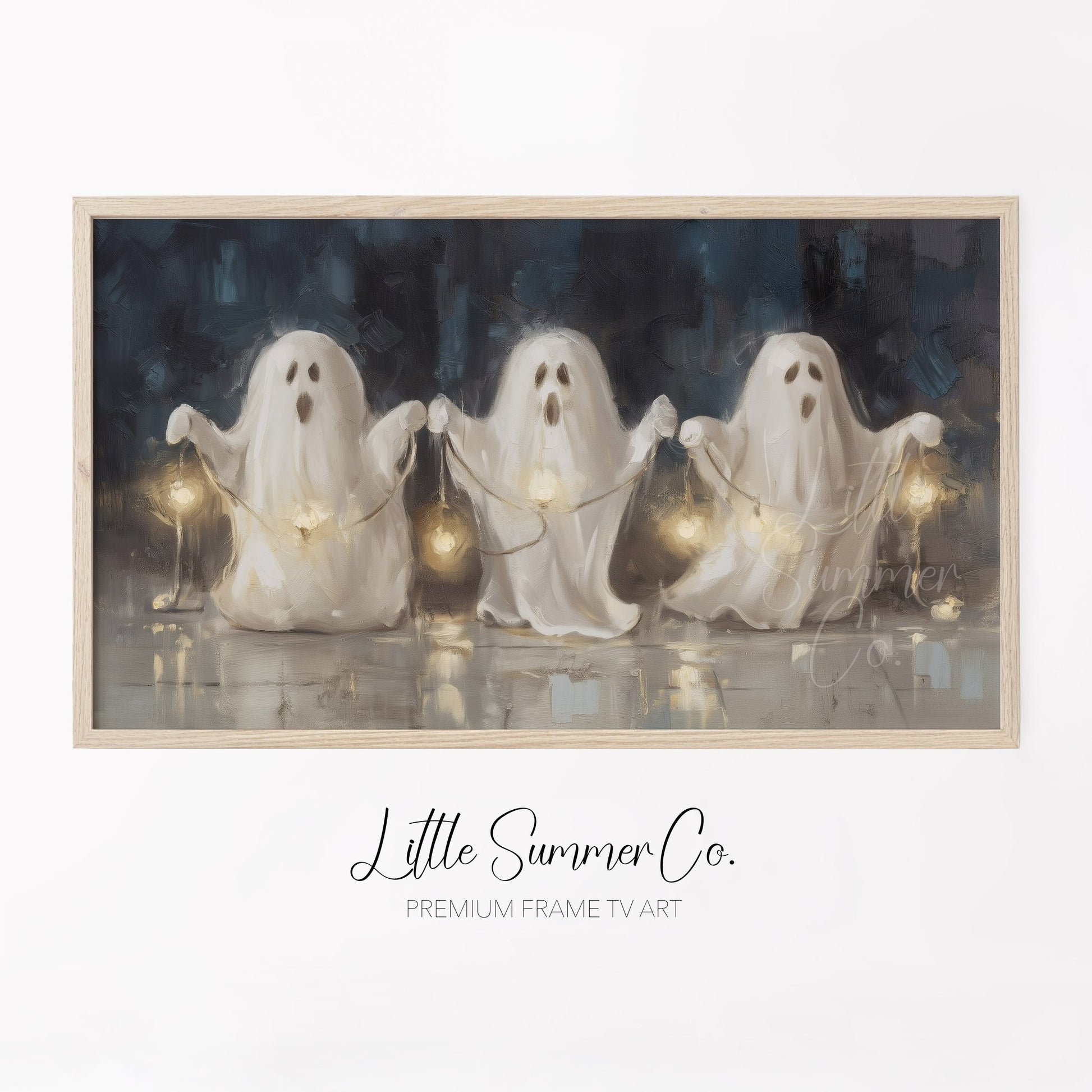 Ghost Lanterns Frame TV Art displayed on a TV