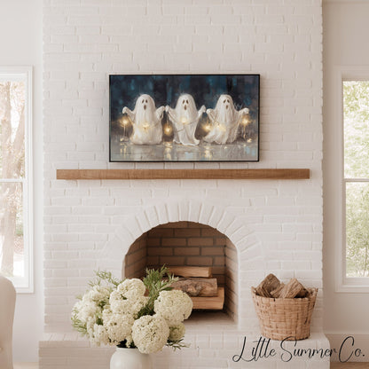 Ghost Lanterns Frame TV Art displayed on a TV