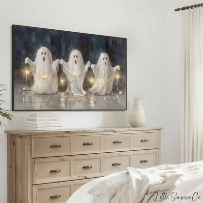 Ghost Lanterns Frame TV Art displayed on a TV
