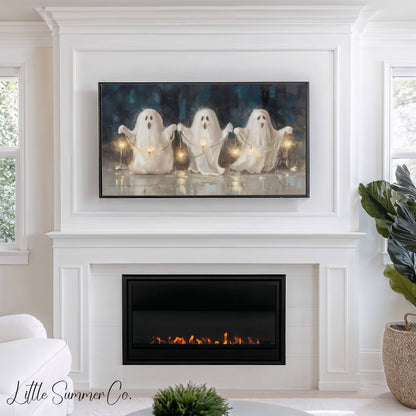 Ghost Lanterns Frame TV Art displayed on a TV