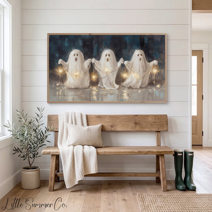 Ghost Lanterns Frame TV Art displayed on a TV