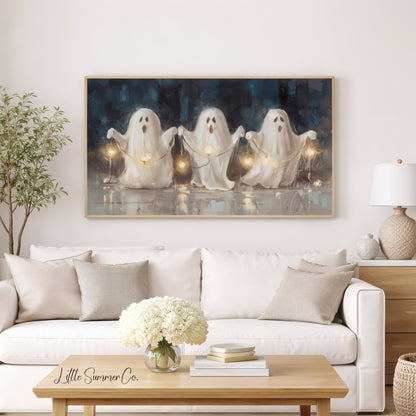 Ghost Lanterns Frame TV Art displayed on a TV