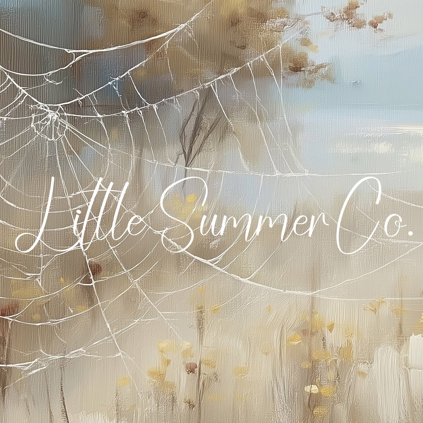 Spider Web Meadow Frame TV Art displayed on a TV