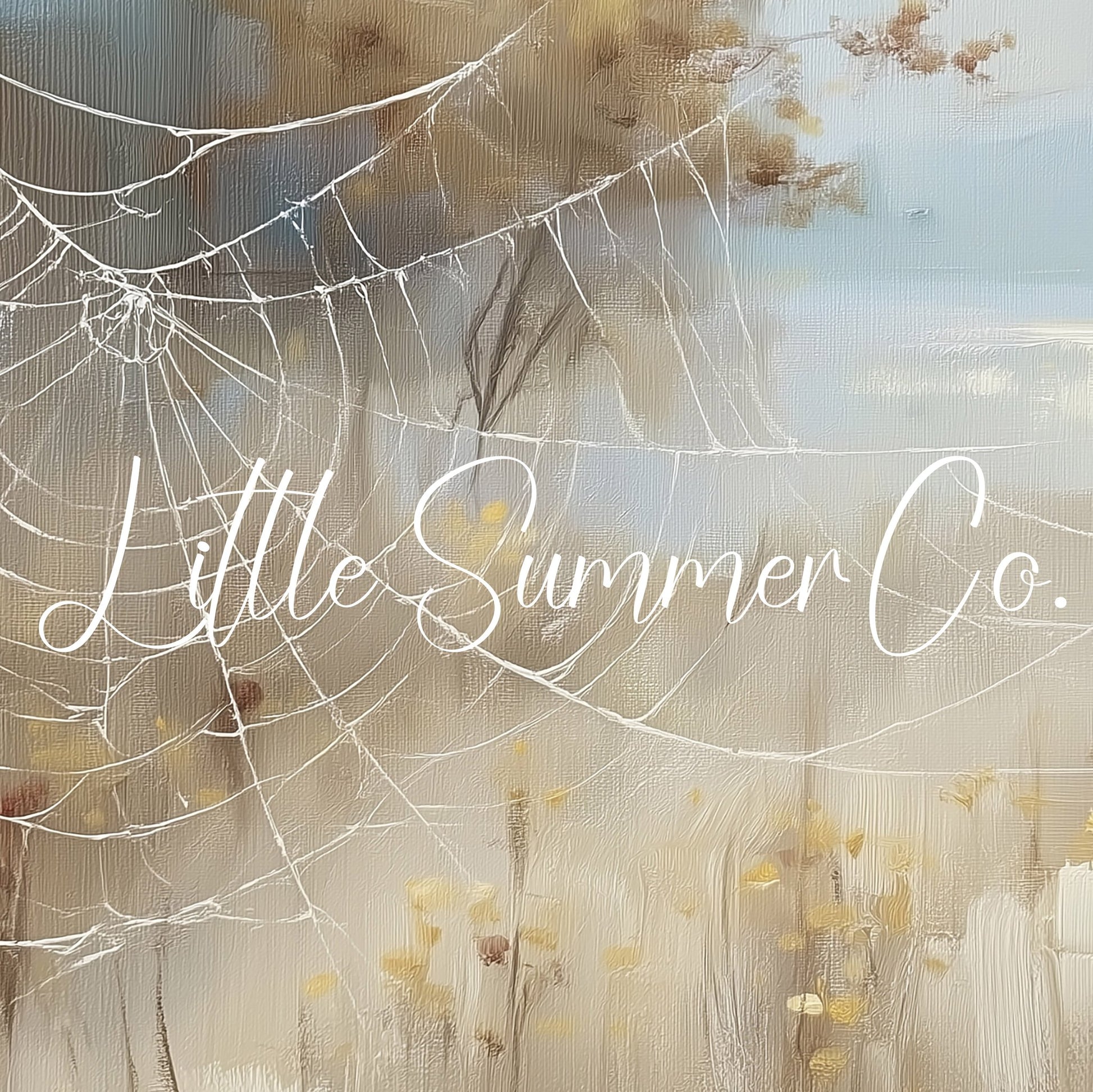 Spider Web Meadow Frame TV Art displayed on a TV