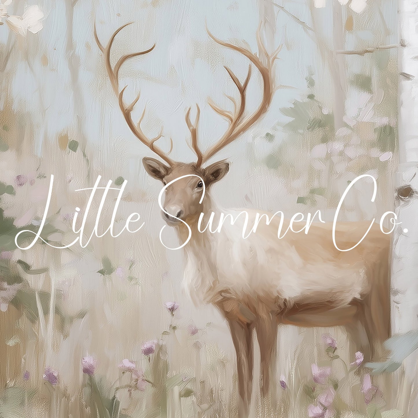Forest Deer Frame TV Art displayed on a TV