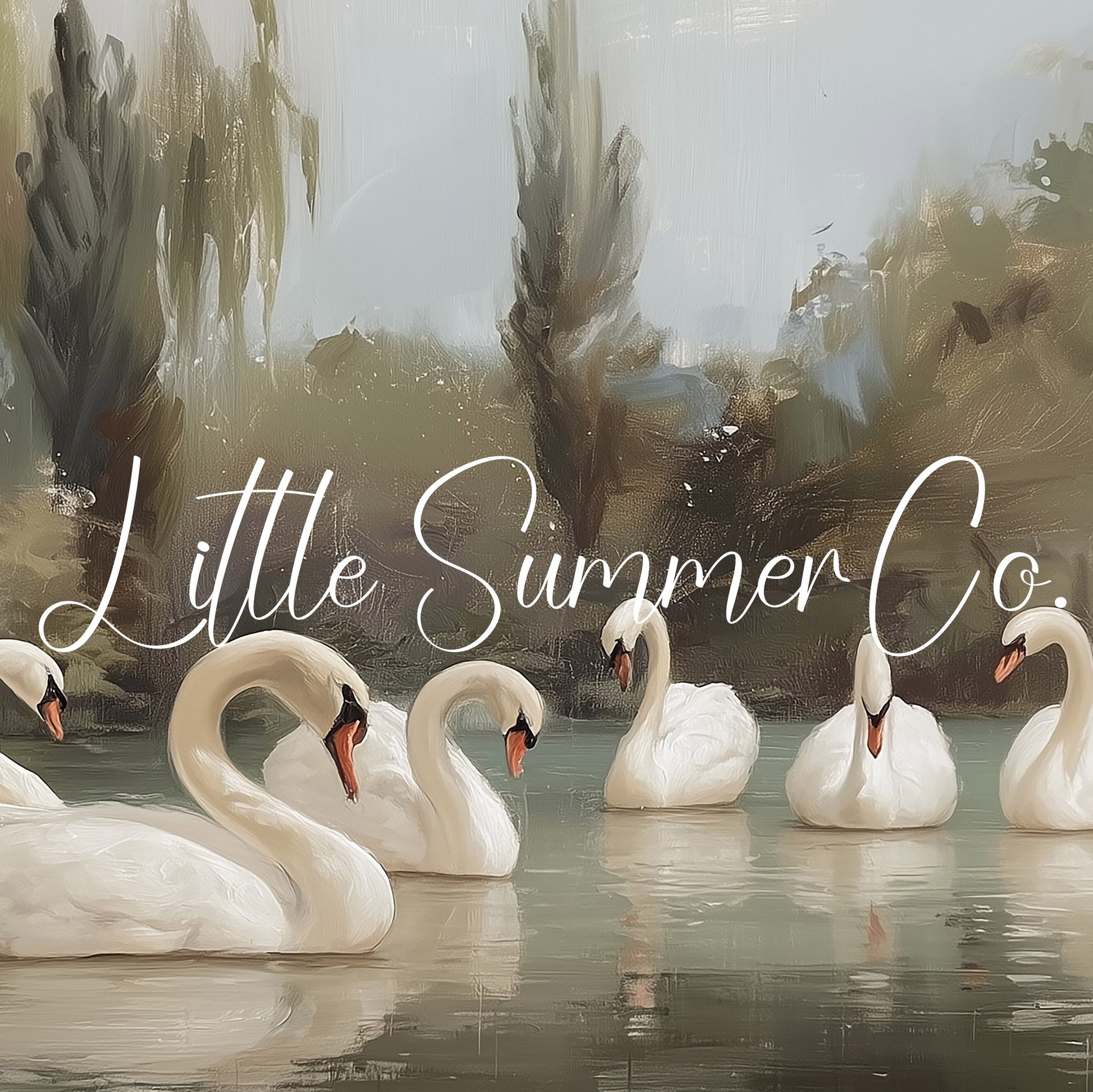 Seven Swans a-Swimming Frame TV Art displayed on a TV