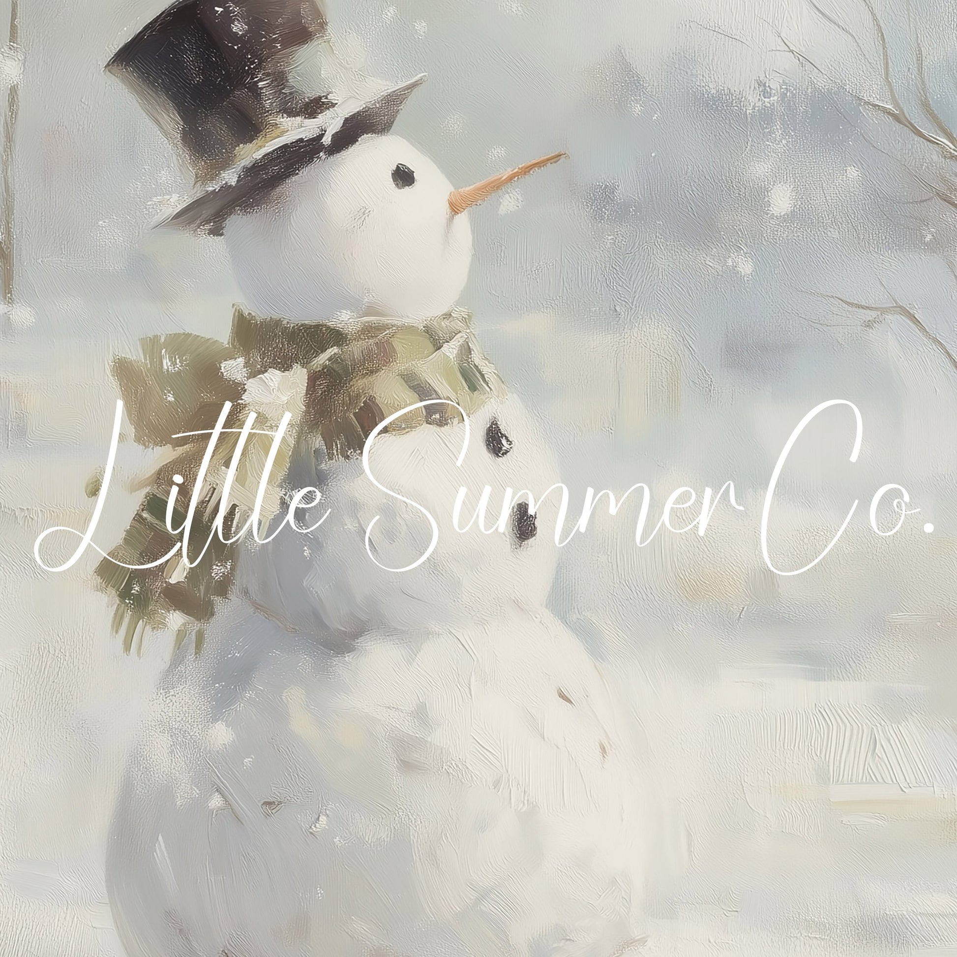 Snowman In Snow Frame TV Art displayed on a TV