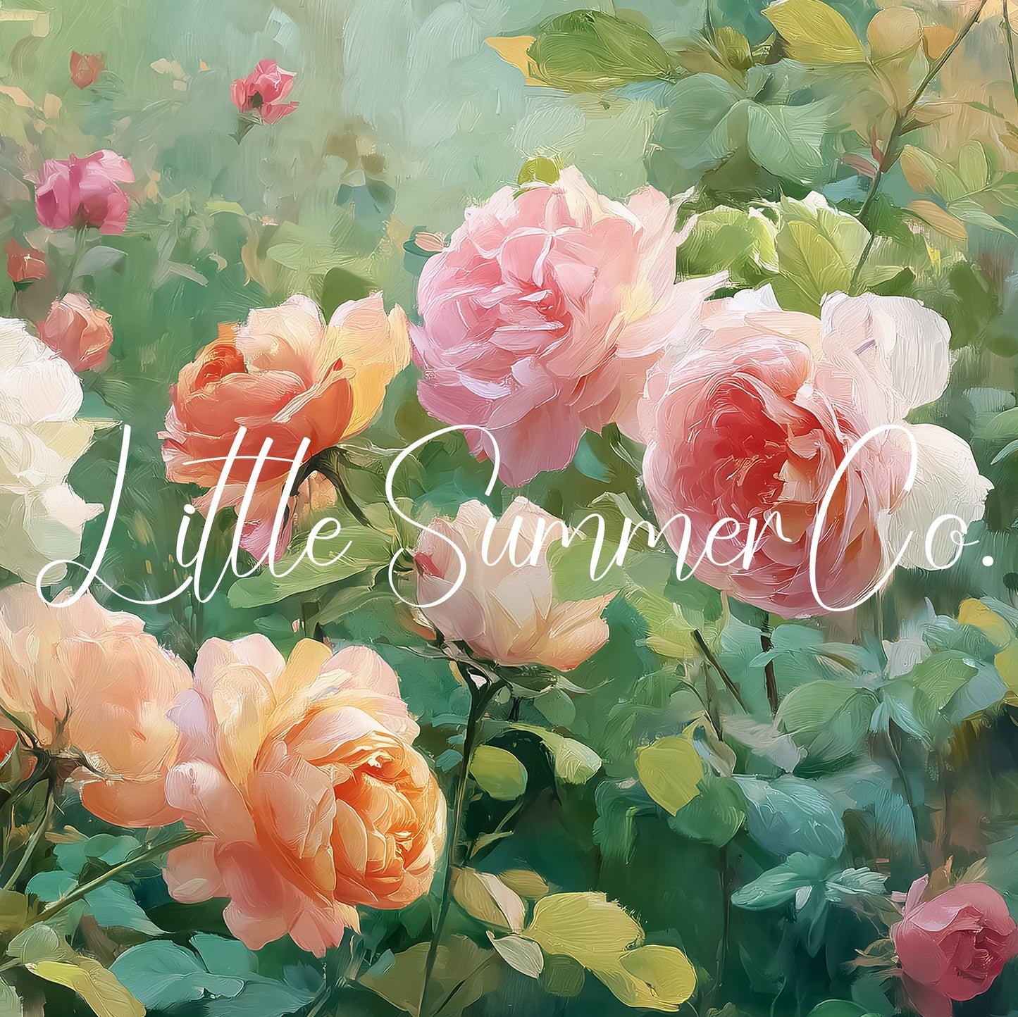 Lush Rose Garden Frame TV Art displayed on a TV