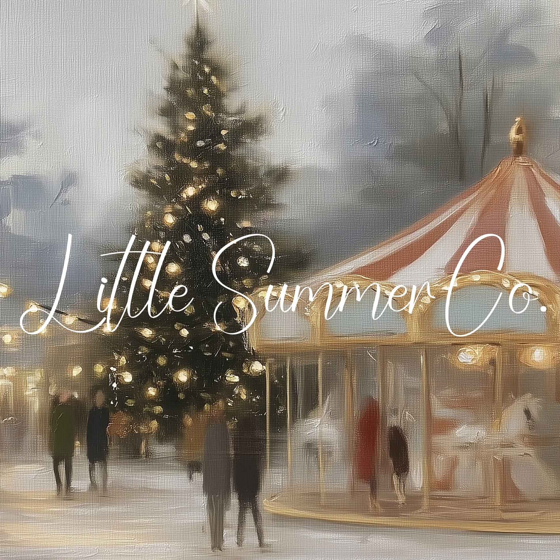 Christmas Carousel Tree Frame TV Art displayed on a TV