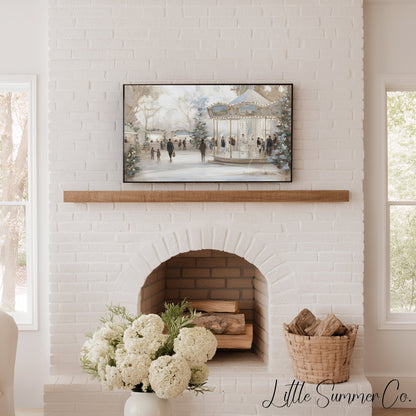 Carousel Market Square Frame TV Art displayed on a TV