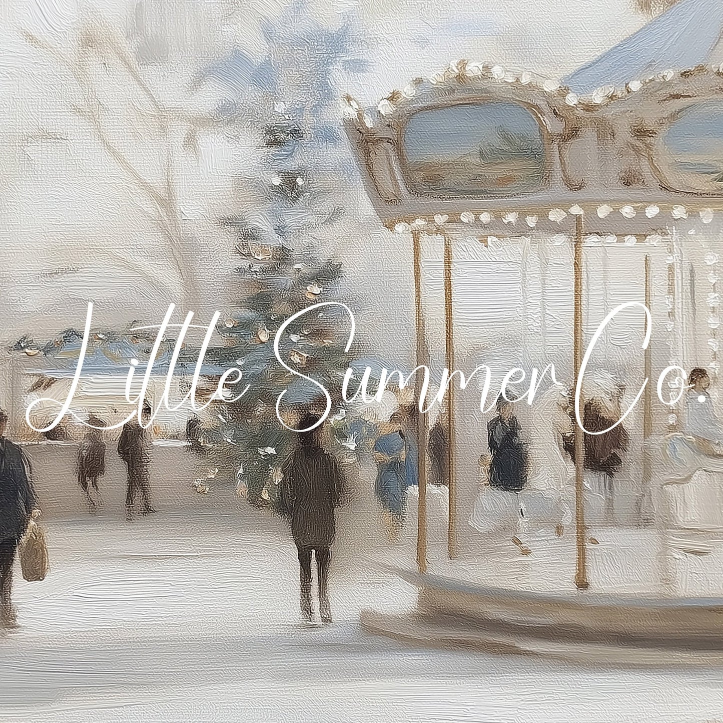 Carousel Market Square Frame TV Art displayed on a TV