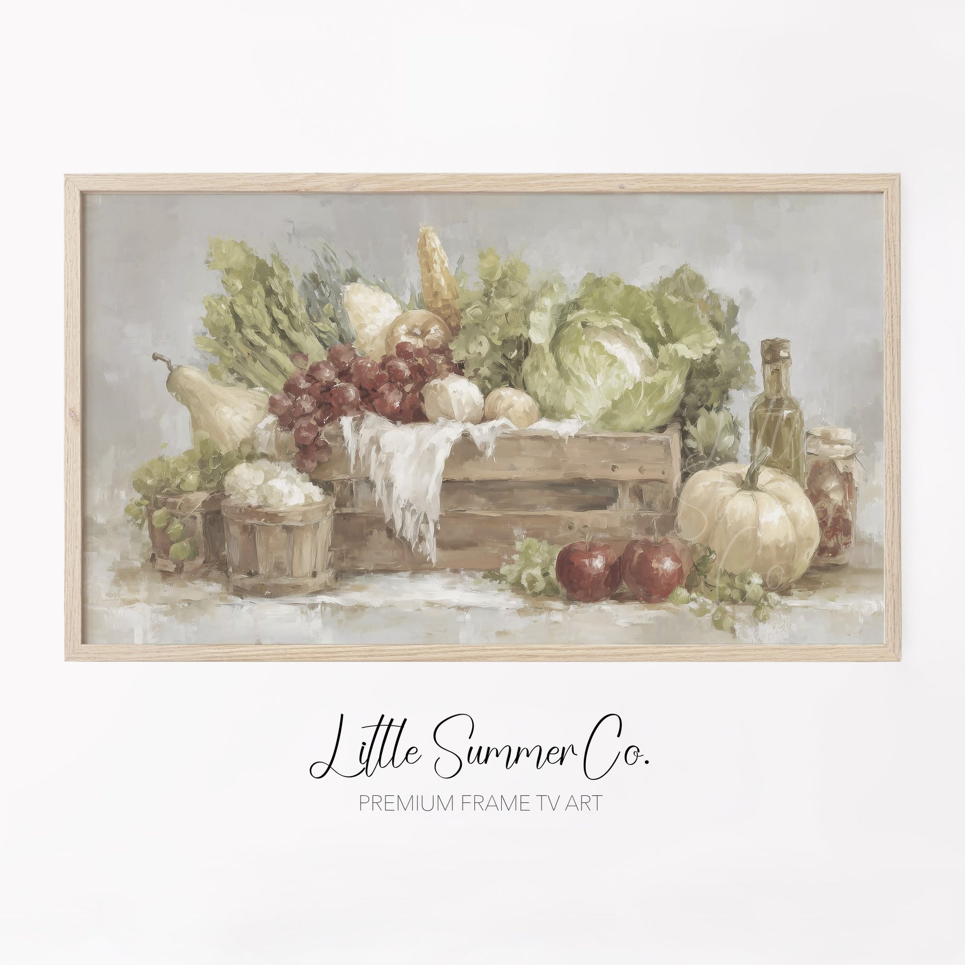 Farm Produce Crate Frame TV Art displayed on a TV
