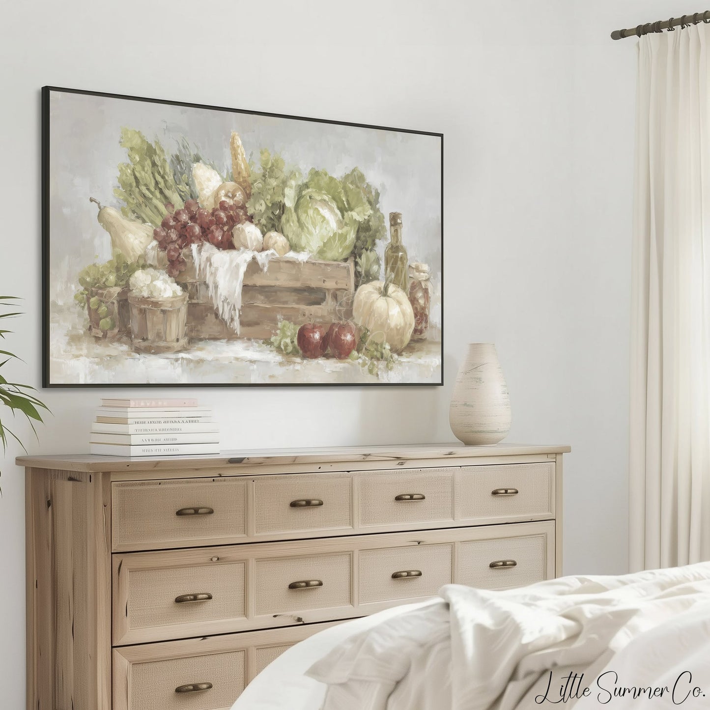 Farm Produce Crate Frame TV Art displayed on a TV