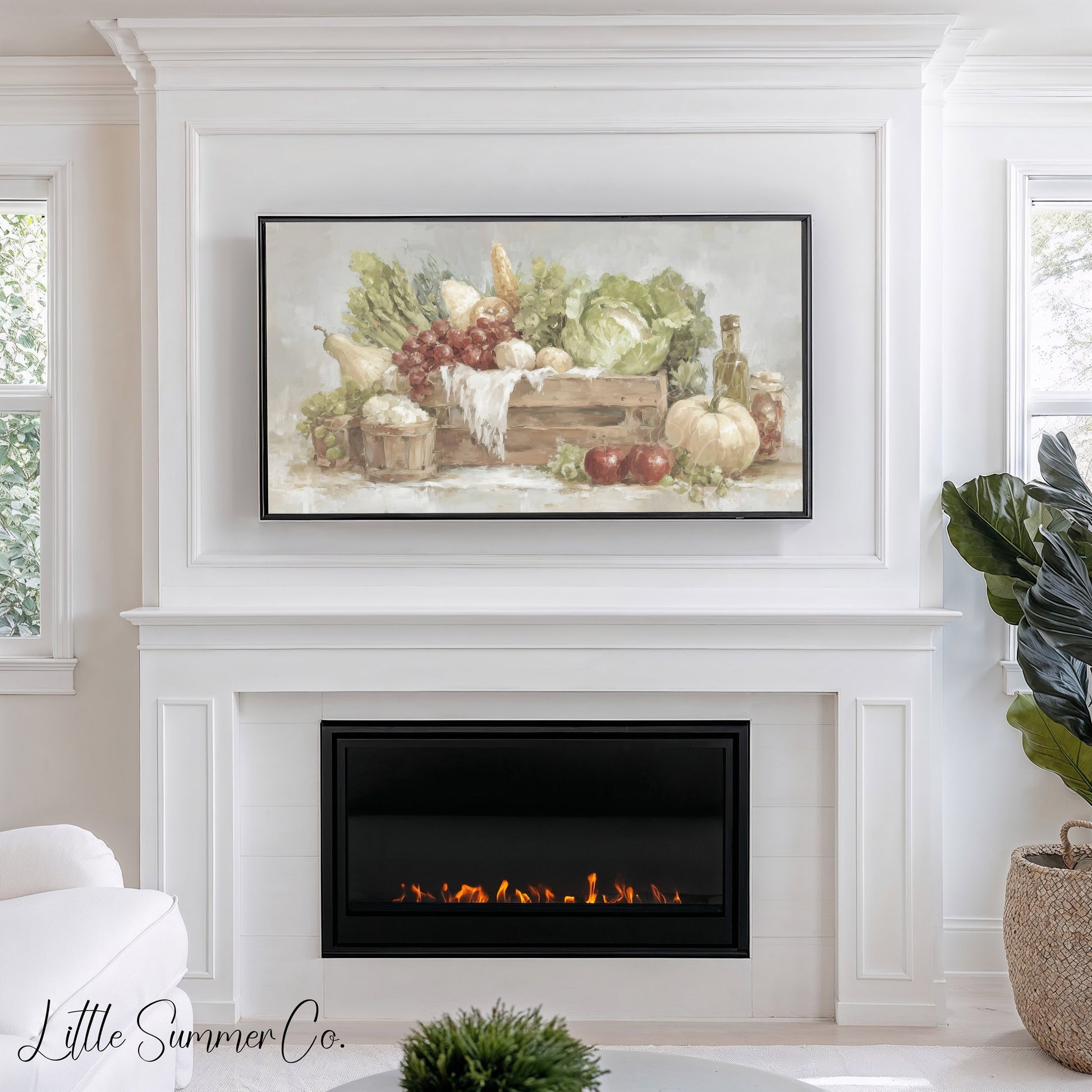 Farm Produce Crate Frame TV Art displayed on a TV