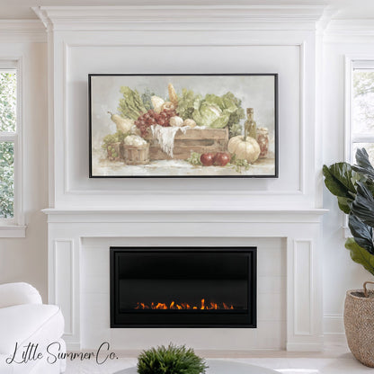 Farm Produce Crate Frame TV Art displayed on a TV