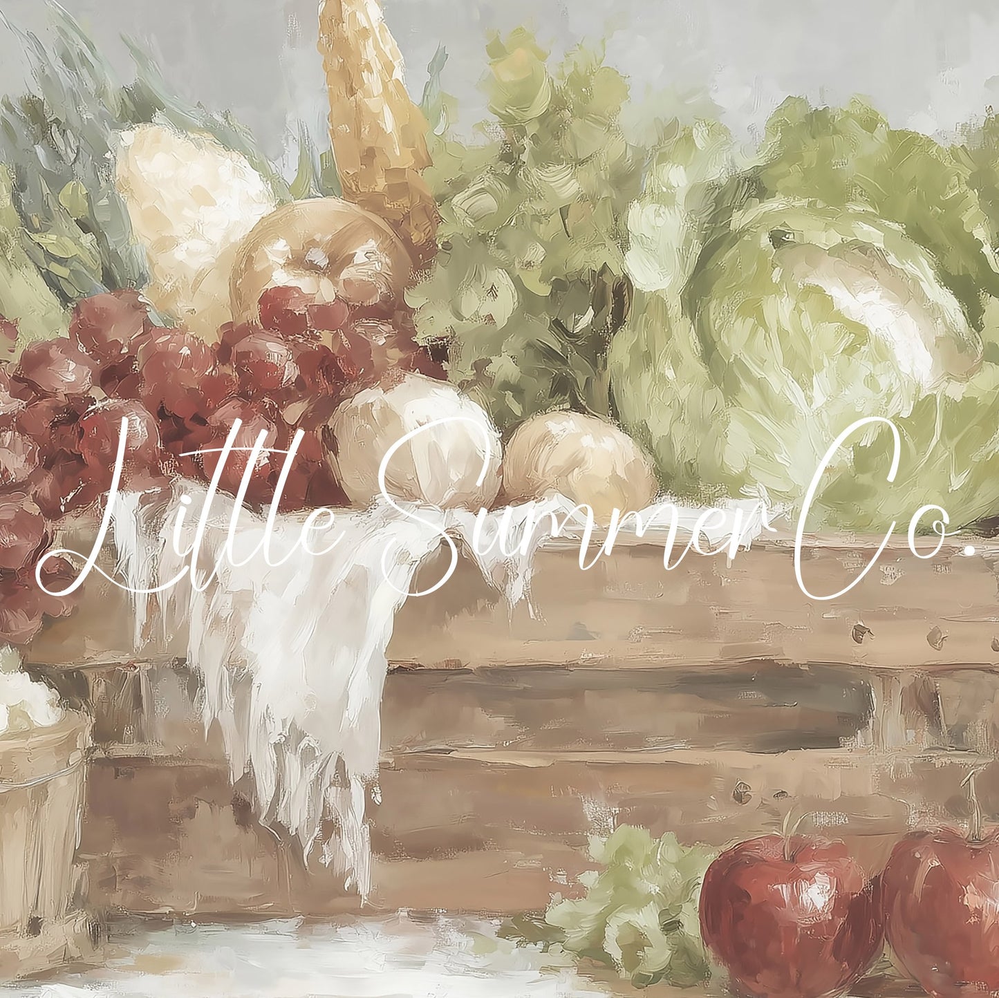 Farm Produce Crate Frame TV Art displayed on a TV