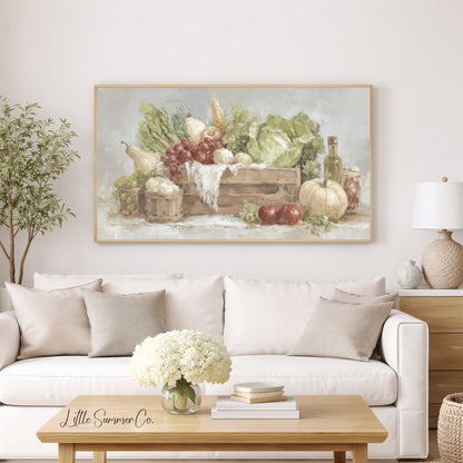 Farm Produce Crate Frame TV Art displayed on a TV