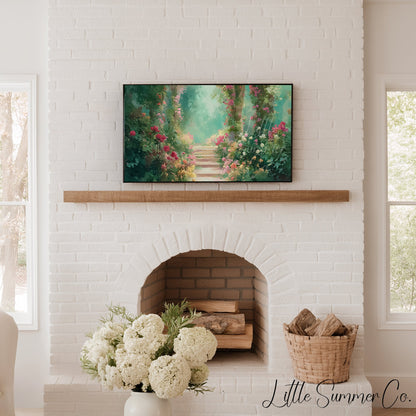 Garden Path Frame TV Art displayed on a TV