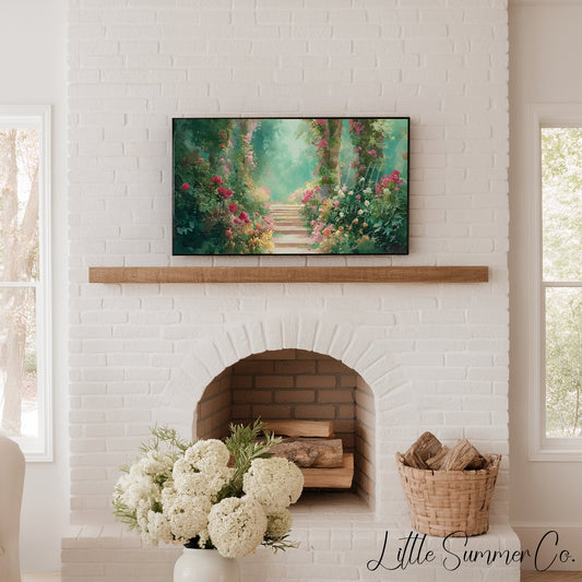 Garden Path Frame TV Art displayed on a TV
