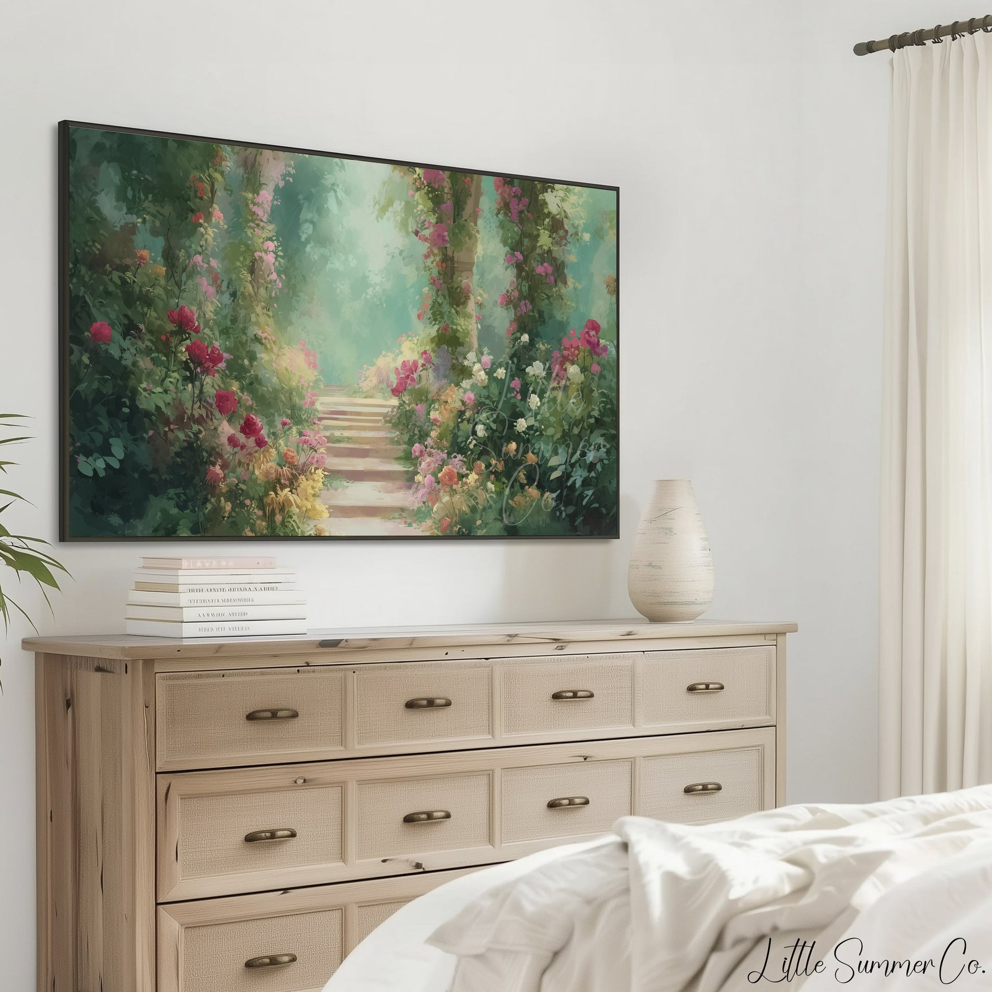 Garden Path Frame TV Art displayed on a TV
