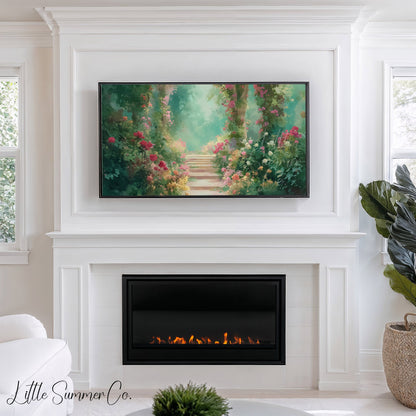 Garden Path Frame TV Art displayed on a TV