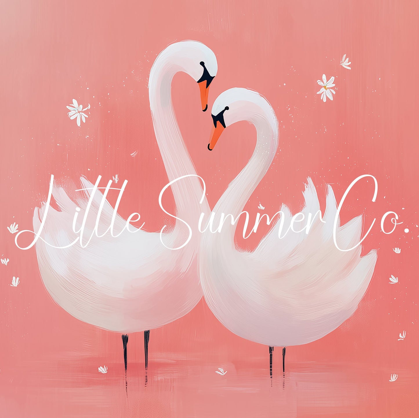 Swan Couple Frame TV Art displayed on a TV