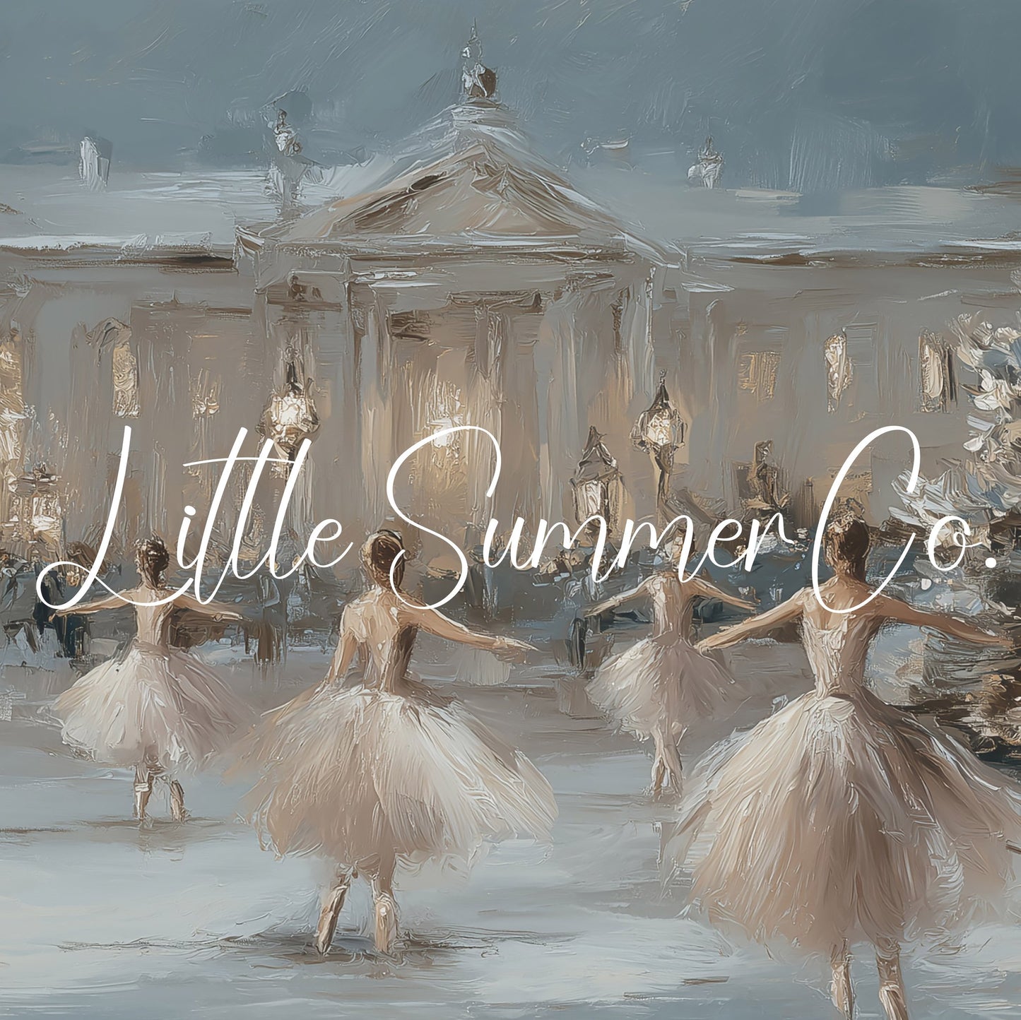 Ballet Christmas Tree Frame TV Art displayed on a TV
