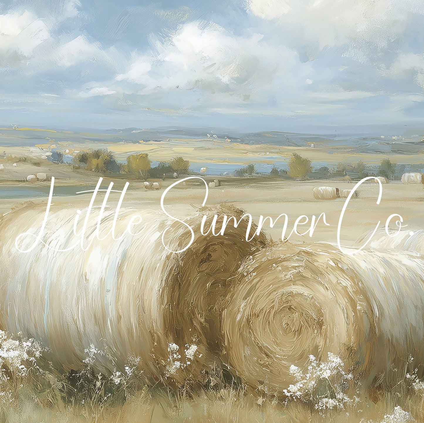 Hay Bales Frame TV Art displayed on a TV