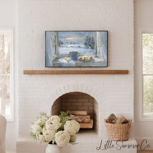 Hot Chocolate Window Frame TV Art displayed on a TV