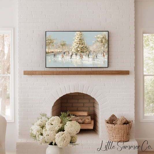 Ice Skating Frame TV Art displayed on a TV