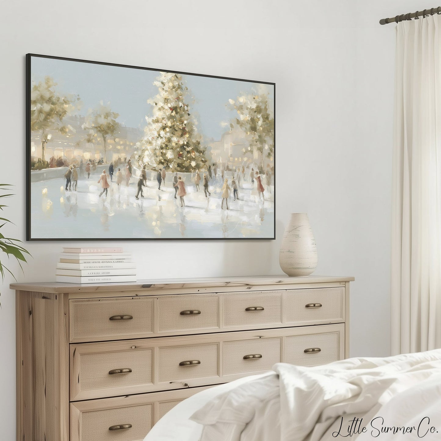 Ice Skating Frame TV Art displayed on a TV