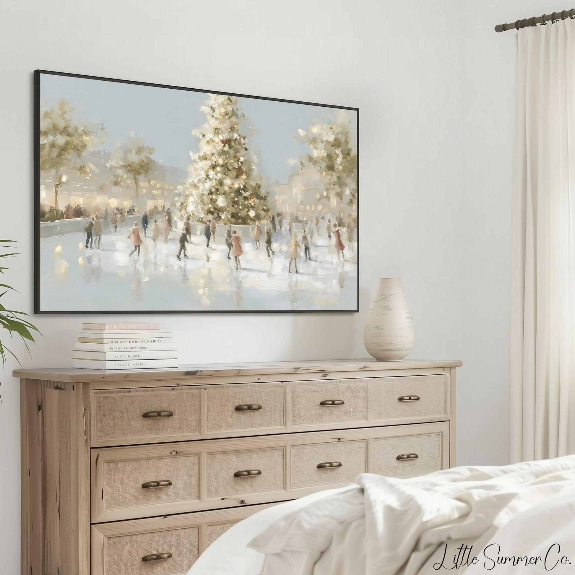 Ice Skating Frame TV Art displayed on a TV