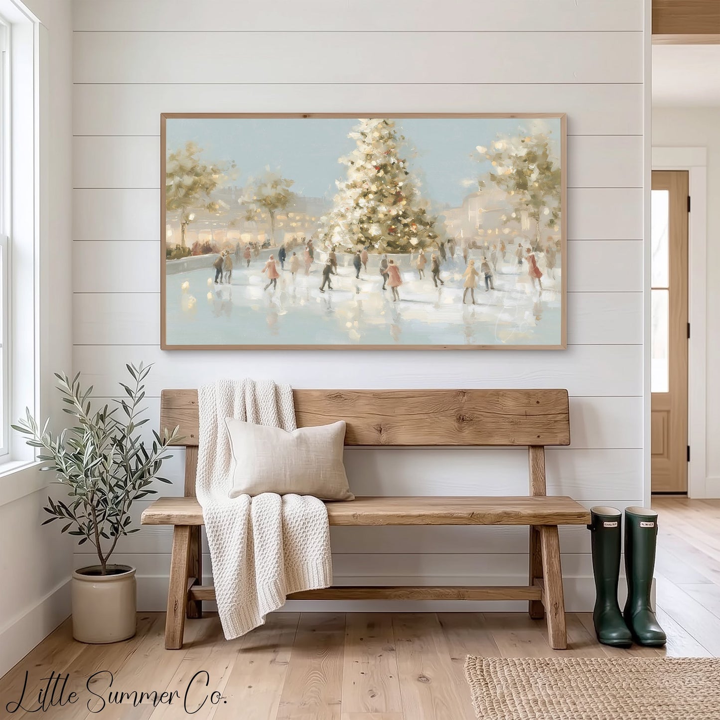 Ice Skating Frame TV Art displayed on a TV
