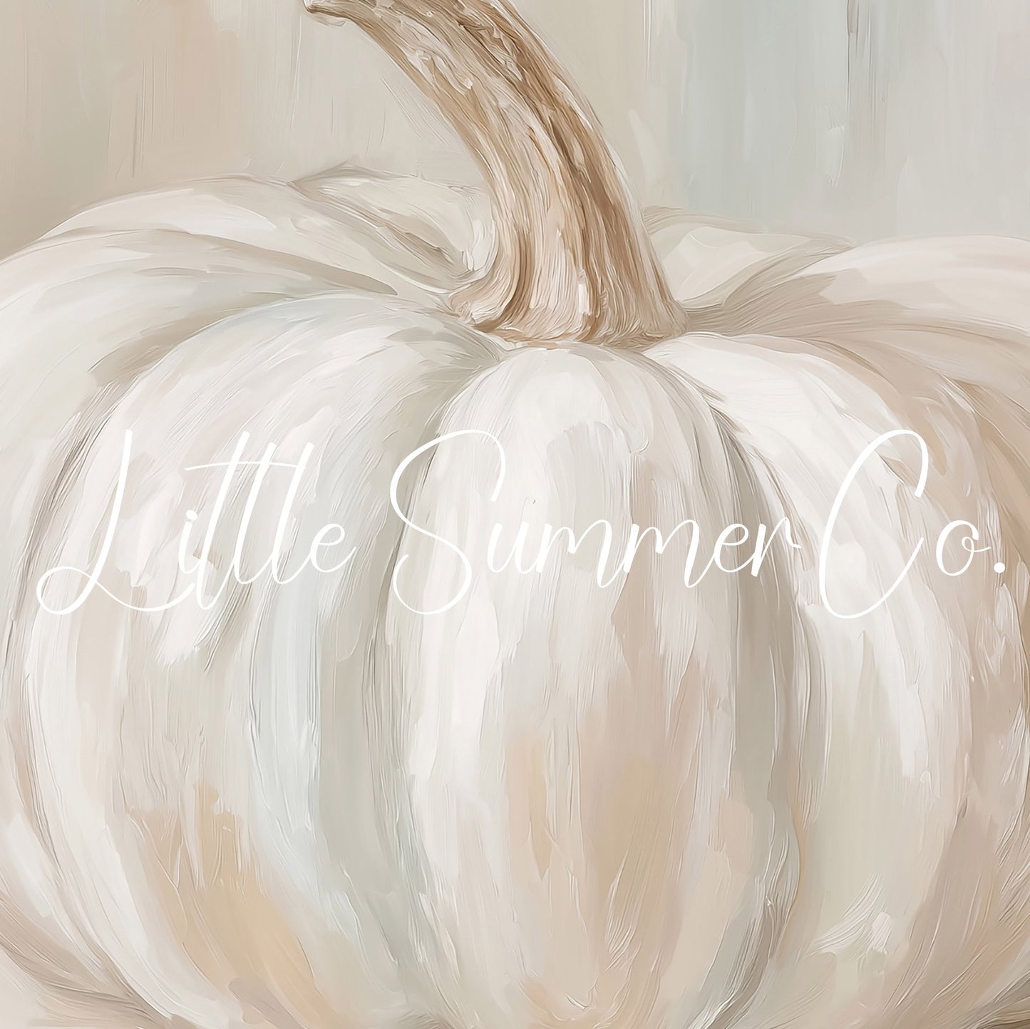 White Pumpkin Frame TV Art displayed on a TV