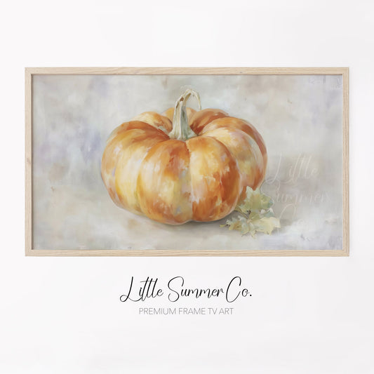 Pumpkin Frame TV Art displayed on a TV