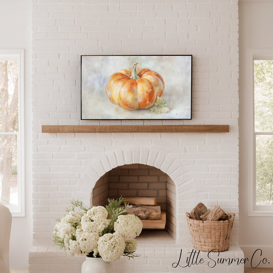 Pumpkin Frame TV Art displayed on a TV
