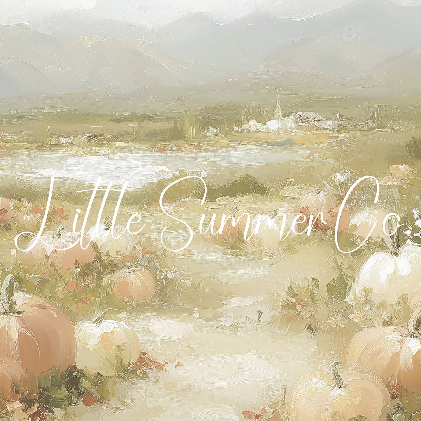 Countryside Pumpkins Frame TV Art displayed on a TV