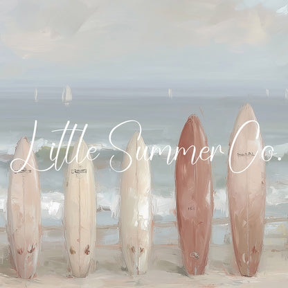 Beach Surfboards Frame TV Art displayed on a TV