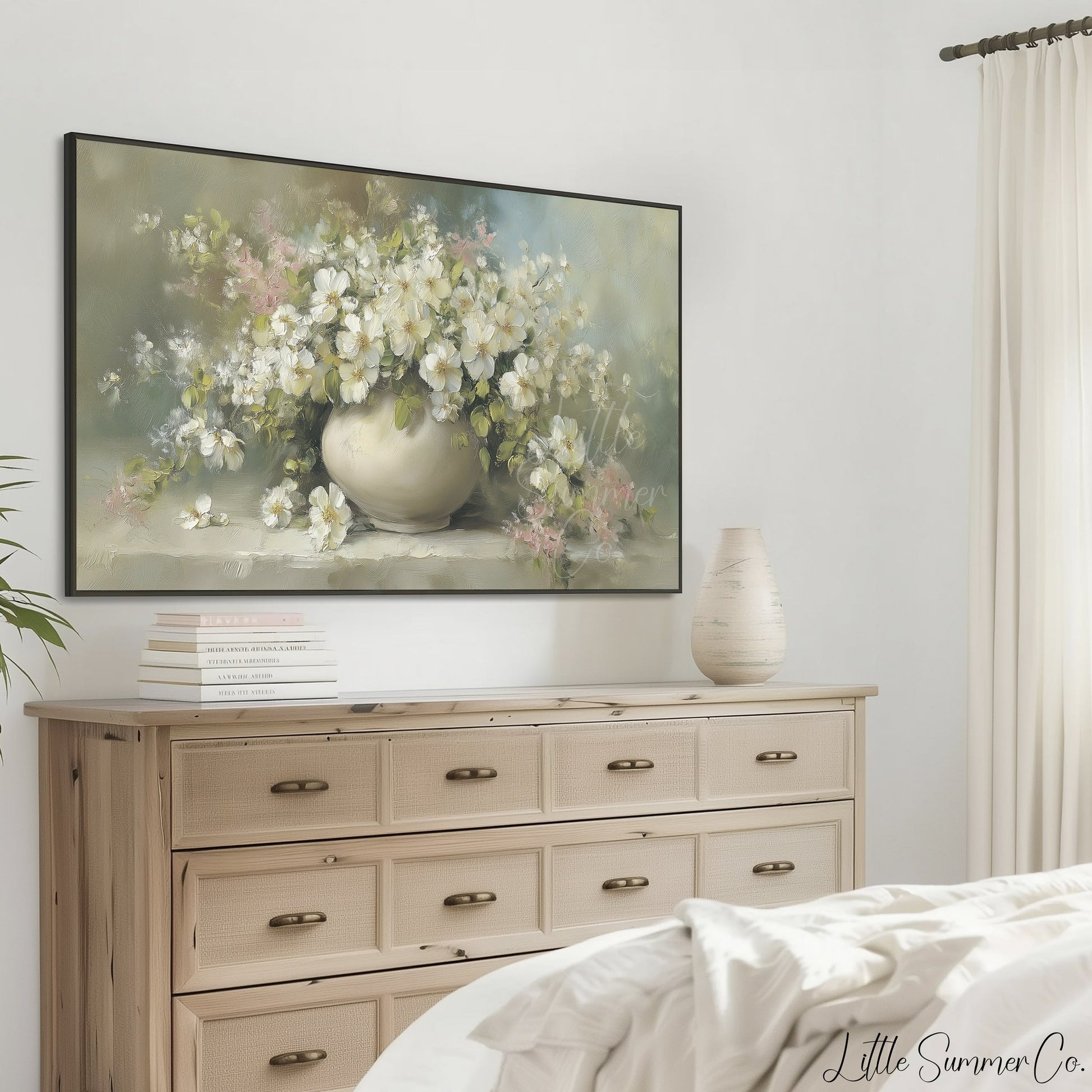 Blossom Vase Bouquet Frame TV Art displayed on a TV