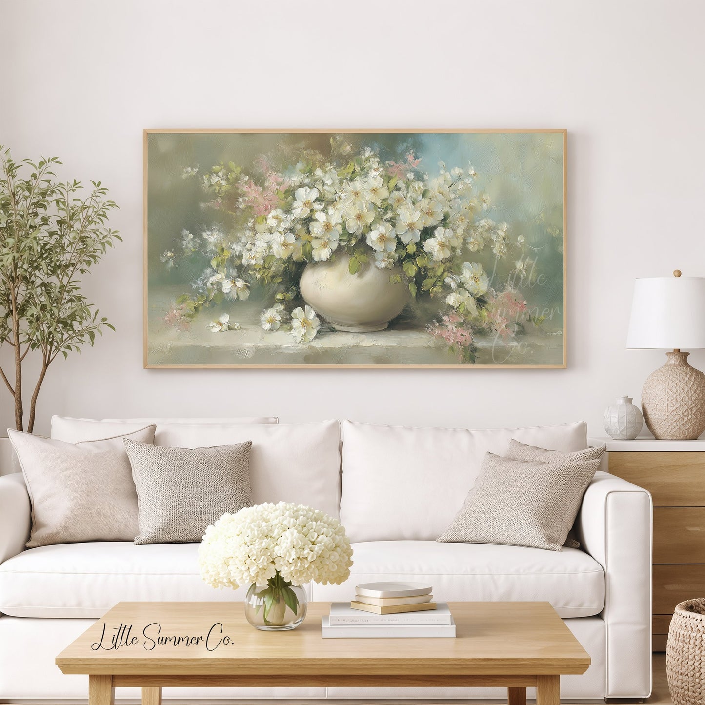 Blossom Vase Bouquet Frame TV Art displayed on a TV