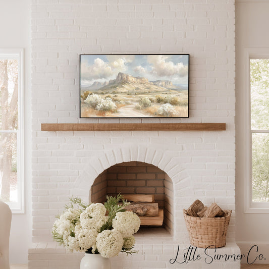 Desert Mesas Frame TV Art displayed on a TV