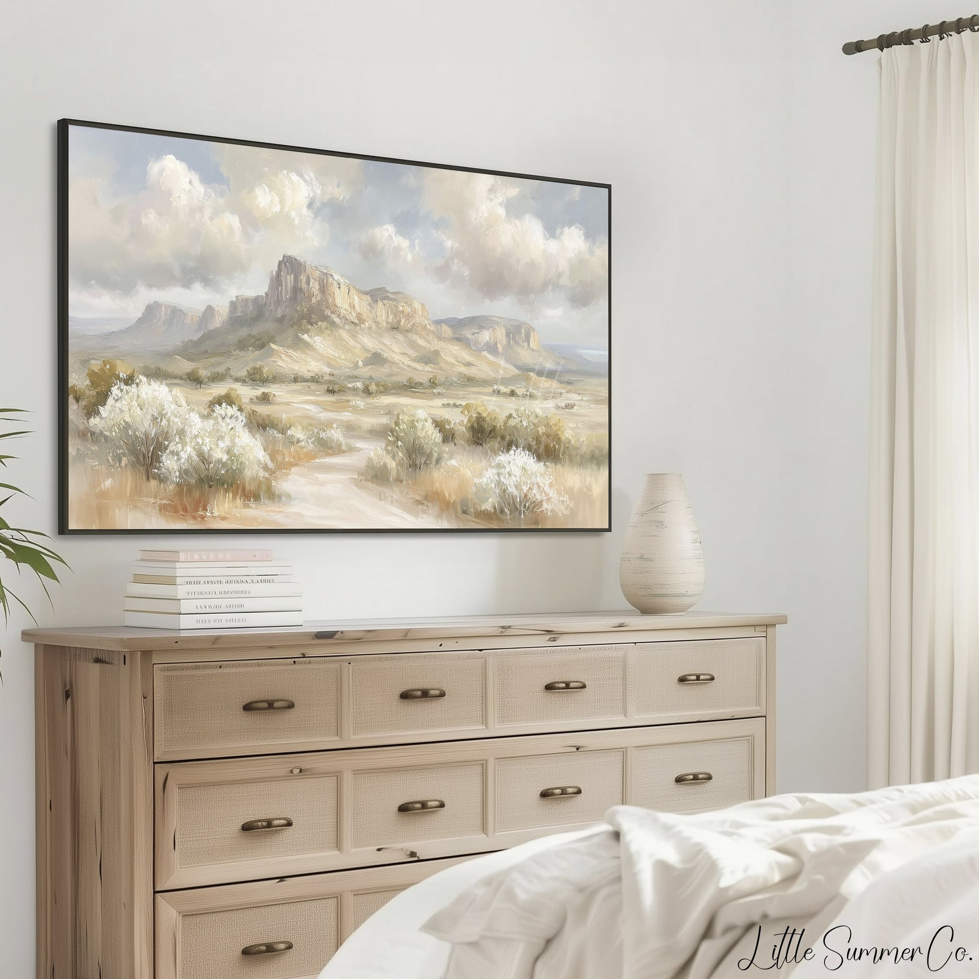 Desert Mesas Frame TV Art displayed on a TV
