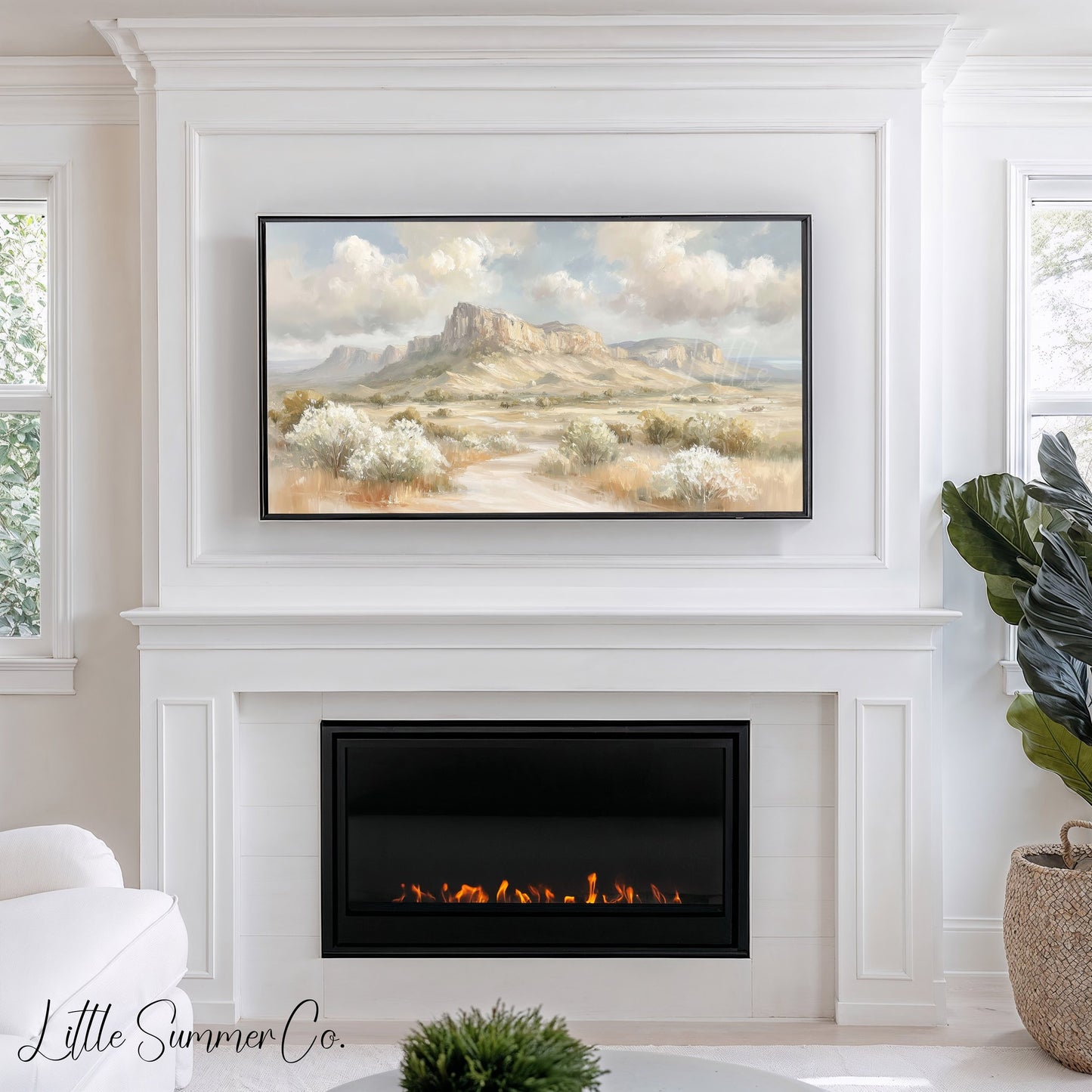 Desert Mesas Frame TV Art displayed on a TV
